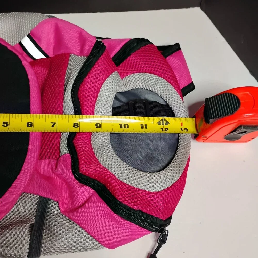 Pink Small/XS Dog Backpack Max 14 lb